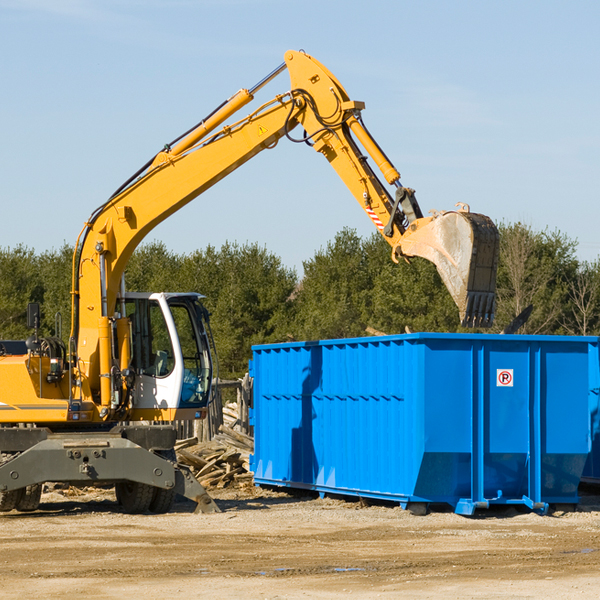 are there any restrictions on where a residential dumpster can be placed in Crawfordsville IA